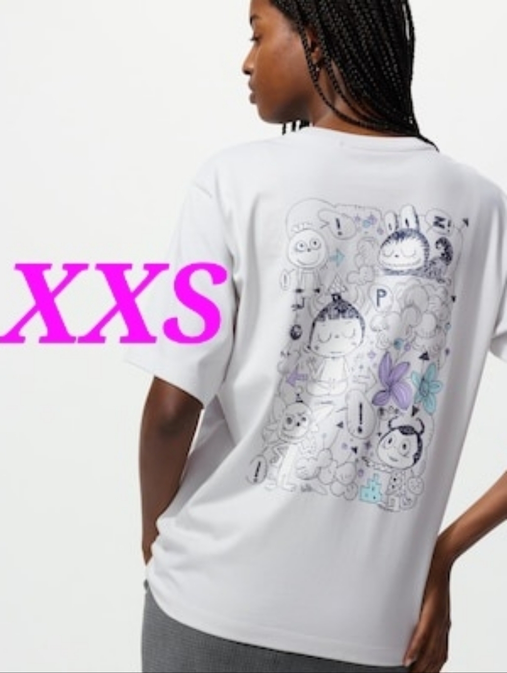 POP MART Uniqlo x Monsters Labubu Graphic T-shirt Size XXS